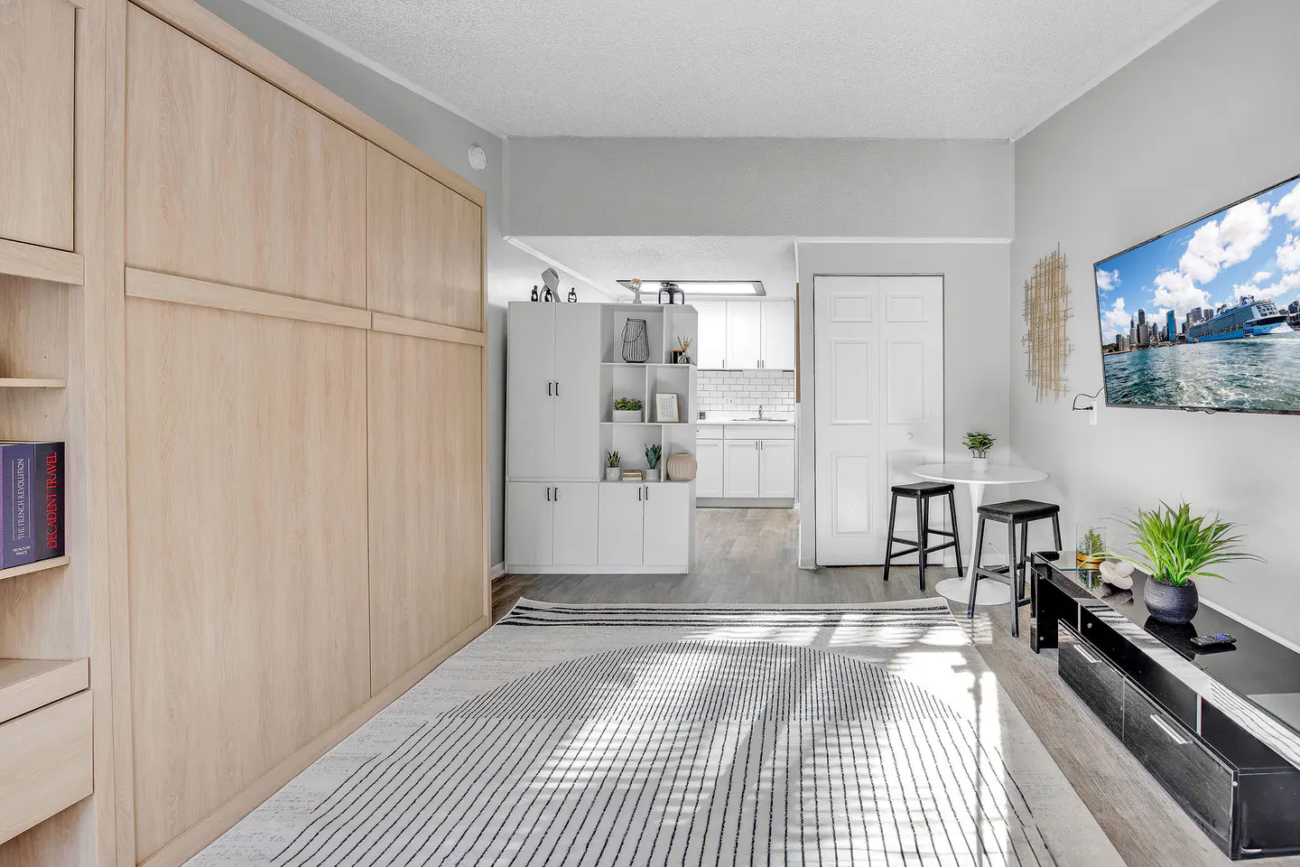 Bright apartment interior with an open layout