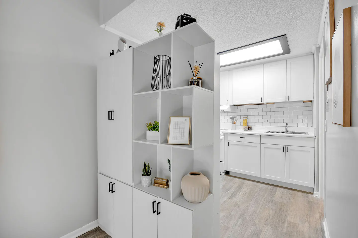 Open studio interior with zones for daily activities